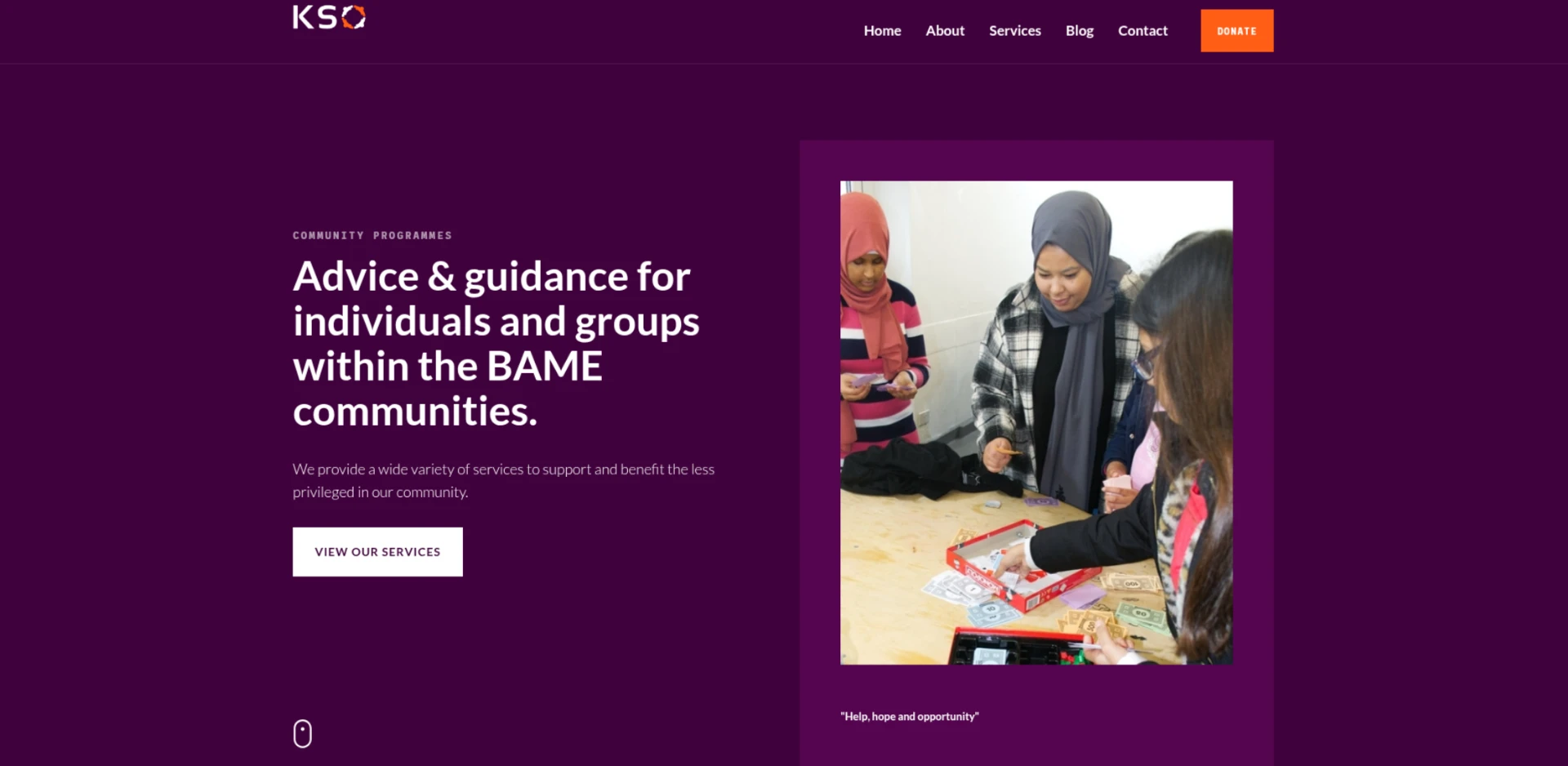Kulan Somali Organisation website developed with Creative One Stop